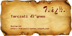 Tarczali Ágnes névjegykártya
