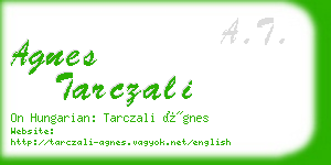 agnes tarczali business card